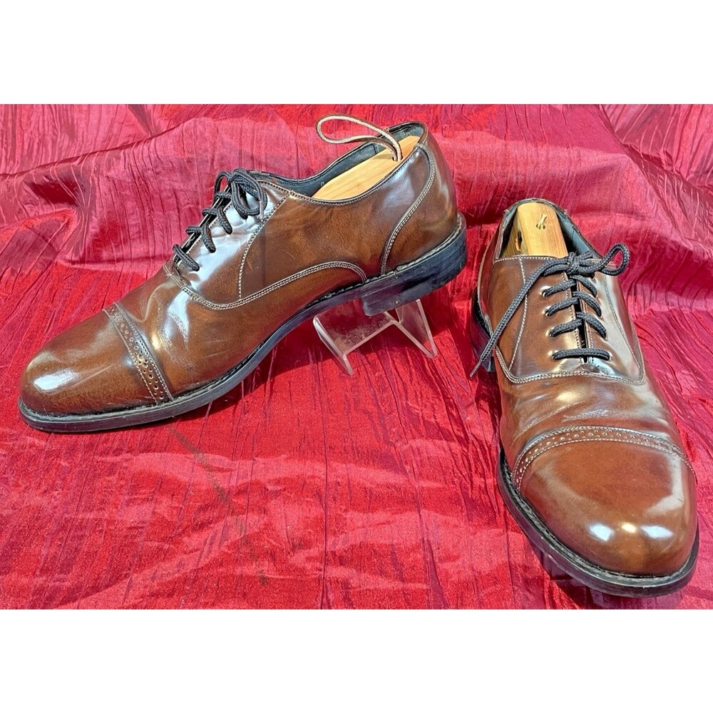 Mens Vntg Stuart McGuire Cordovan Leather Cap Toe Oxfords Dress Shoes sz 9D